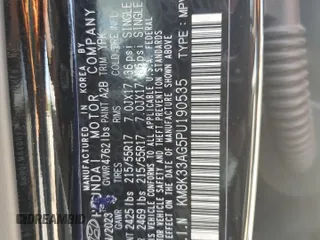2023 Hyundai Kona SEL with VIN KM8K33AG5PU190535, listed as a Copart auction lot 54322595 with 17,816 mi miles and Non Repairable. Bid and sale history available at carsss.com. Image 13.