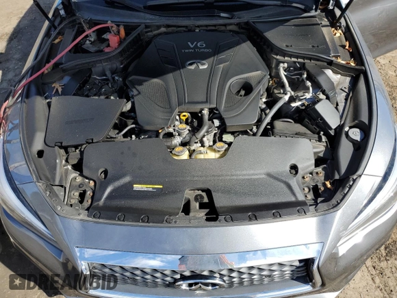 2021 Infiniti Q50 Luxe with VIN JN1EV7BR9MM750400, listed as a Copart auction lot 47427445 with 49,273 mi miles and Salvage Title. Bid and sale history available at carsss.com. Image 11.