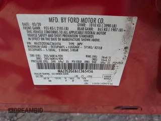 2020 Ford EcoSport SE z VIN MAJ3S2GE6LC365456, wystawiony jako IAAI lot #42084581 z przebiegiem 10 286 mil mil oraz . Historia ofert i sprzedaży dostępna na DreamBid. Obrazek 9.