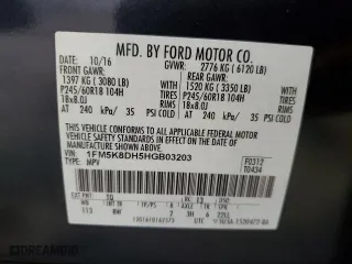2017 Ford Explorer XLT with VIN 1FM5K8DH5HGB03203, listed as a Copart auction lot 71032534 with 132,094 mi miles and Salvage Title. Bid and sale history available at carsss.com. Image 13.