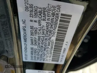 2021 Acura TLX w/Advance Package with VIN 19UUB5F60MA000571, listed as a Copart auction lot 88580765 with 75,572 mi miles and Salvage Title. Bid and sale history available at carsss.com. Image 12.