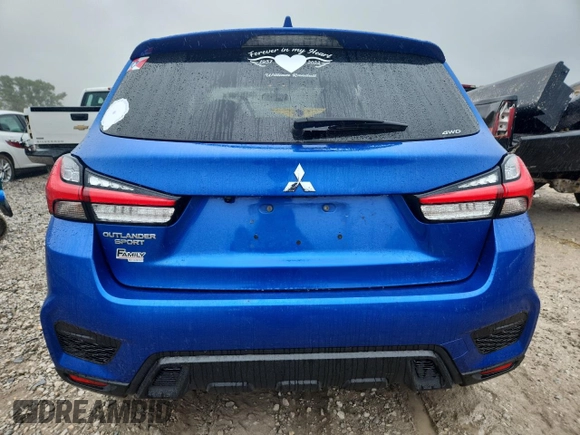 2020 Mitsubishi Outlander ES with VIN JA4AR3AU0LU010368, listed as a Copart auction lot 60640025 with 43,553 mi miles and Salvage title. Bid and sale history available at DreamBid. Image 6.