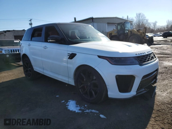 2018 Land Rover Range Rover Sport SVR with VIN SALWZ2SE9JA195721, listed as a Copart auction lot 89152495 with 54,641 mi miles and Salvage Title. Bid and sale history available at carsss.com. Image 4.