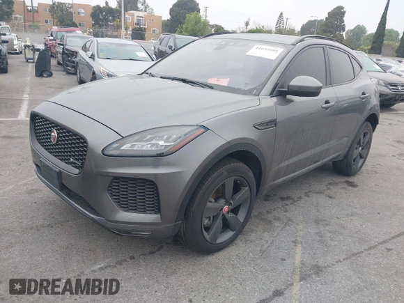 2020 Jaguar E-PACE Checkered Flag Edition with VIN SADF12FX5L1Z87737, listed as a IAAI auction lot 41693995 with 52,100 mi miles. Bid and sale history available at carsss.com. Image 2.
