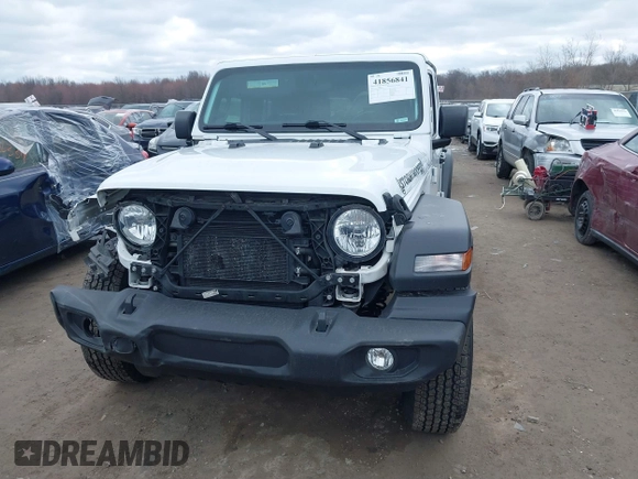 2021 Jeep Wrangler Unlimited Willys Sport with VIN 1C4HJXDG8MW596171, listed as a IAAI auction lot 41856841 with 86,353 mi miles and . Bid and sale history available at DreamBid. Image 13.