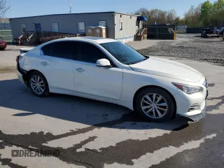 2015 Infiniti Q50 Premium with VIN JN1BV7AR7FM396450, listed as a Copart auction lot 54966605 with 179,342 mi miles and Salvage Title. Bid and sale history available at carsss.com. Image 4.