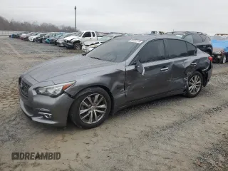 2017 Infiniti Q50 3.0t Sport with VIN JN1EV7AR3HM840746, listed as a Copart auction lot 85520114 with 60,189 mi miles and Salvage Title. Bid and sale history available at carsss.com. Image 1.