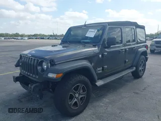 2018 Jeep Wrangler Unlimited Sport S z VIN 1C4HJXDGXJW165312, wystawiony jako IAAI lot #42095590 z przebiegiem 90 598 mil mil oraz . Historia ofert i sprzedaży dostępna na DreamBid. Obrazek 17.