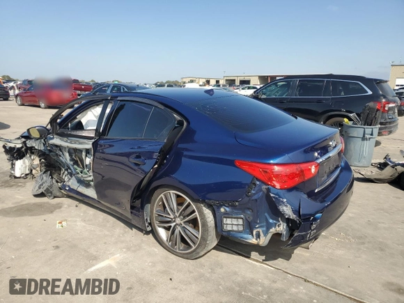 2017 Infiniti Q50 Premium with VIN JN1EV7AR5HM835841, listed as a Copart auction lot 78888994 with Not provided miles and Salvage title. Bid and sale history available at DreamBid. Image 2.