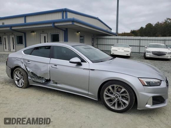 2023 Audi A5 Sportback Premium Plus with VIN WAUCBCF55PA048526, listed as a Copart auction lot 78367084 with 9,537 mi miles and Salvage Title. Bid and sale history available at carsss.com. Image 4.