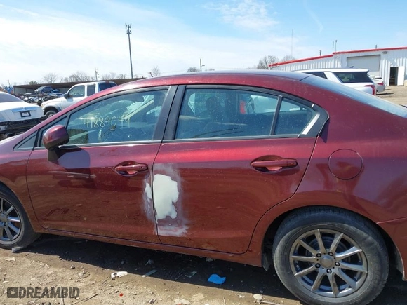2013 Honda Civic Sdn LX with VIN 19XFB2F52DE220739, listed as a IAAI auction lot 41889049 with 42,675 mi miles. Bid and sale history available at carsss.com. Image 13.