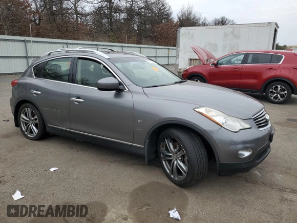 2014 Infiniti QX50 Journey with VIN JN1BJ0HR1EM191987, listed as a Copart auction lot 47400395 with 0 mi miles and Salvage Title. Bid and sale history available at carsss.com. Image 4.