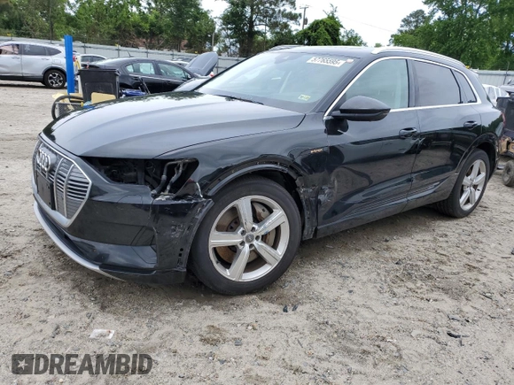 2019 Audi e-tron Prestige with VIN WA1VAAGEXKB010434, listed as a Copart auction lot 57765595 with 94,114 mi miles and Salvage title. Bid and sale history available at DreamBid. Image 1.