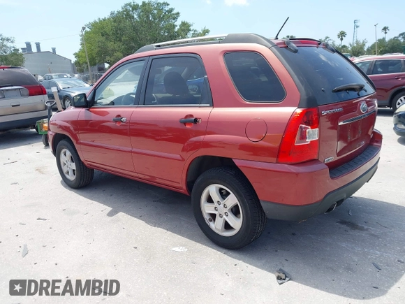 2009 Kia Sportage LX with VIN KNDJE723897599966, listed as a IAAI auction lot 42107627 with 118,512 mi miles. Bid and sale history available at carsss.com. Image 3.