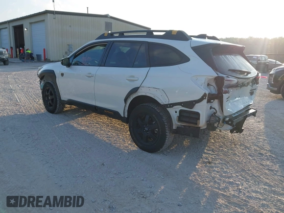 2025 Subaru Outback Wilderness with VIN 4S4BTGUD0S3118732, listed as a IAAI auction lot 42731589 with 9,399 mi miles and . Bid and sale history available at DreamBid. Image 3.