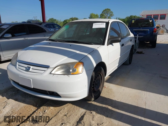 2003 Honda Civic LX with VIN 2HGES16513H517530, listed as a IAAI auction lot 42111453 with 216,814 mi miles. Bid and sale history available at carsss.com. Image 2.