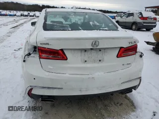 2018 Acura TLX Advance with VIN 19UUB3F70JA005505, listed as a Copart auction lot 45715695 with 49,311 mi miles and Salvage title. Bid and sale history available at DreamBid. Image 6.