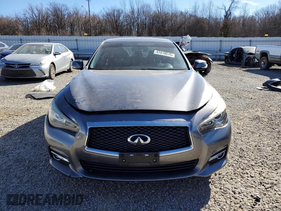 2017 Infiniti Q50 2.0t with VIN JN1CV7AR4HM680478, listed as a Copart auction lot 47419515 with 135,219 mi miles and Salvage Title. Bid and sale history available at carsss.com. Image 5.