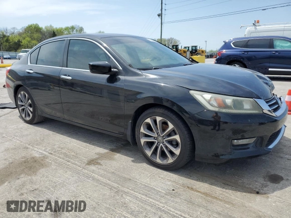 2014 Honda Accord Sport with VIN 1HGCR2F55EA190687, listed as a Copart auction lot 52966815 with 147,689 mi miles and Salvage Title. Bid and sale history available at DreamBid. Image 4.