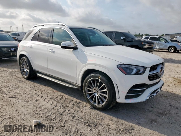 2022 Mercedes-Benz GLE 350 with VIN 4JGFB4JB2NA614931, listed as a Copart auction lot 57523185 with 51,340 mi miles and Salvage title. Bid and sale history available at DreamBid. Image 4.