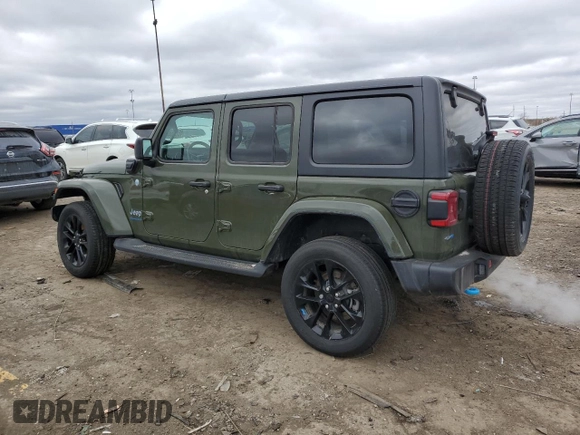 2023 Jeep Wrangler Sahara with VIN 1C4JJXP61PW528948, listed as a Copart auction lot 46866885 with 38,191 mi miles and Clean Title. Bid and sale history available at DreamBid. Image 2.