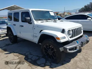 2024 Jeep Wrangler Sahara with VIN 1C4RJXP61RW126904, listed as a IAAI auction lot 41998215 with 32,034 mi miles and . Bid and sale history available at DreamBid. Image 1.