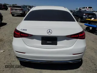 2023 Mercedes-Benz C 300 with VIN W1KAF4GB1PR101173, listed as a Copart auction lot 57889945 with 27,928 mi miles and Salvage title. Bid and sale history available at DreamBid. Image 6.