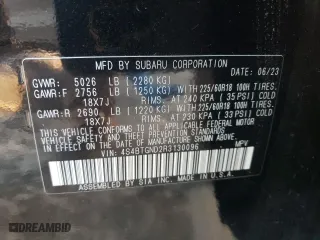 2024 Subaru Outback Limited XT with VIN 4S4BTGND2R3130096, listed as a Copart auction lot 80123614 with 14,008 mi miles and Salvage Title. Bid and sale history available at carsss.com. Image 13.