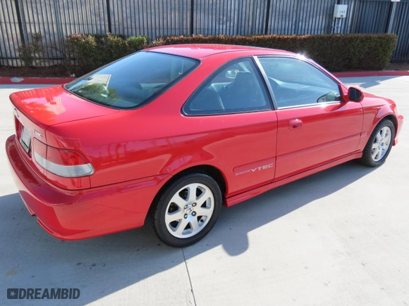 2000 Honda Civic Si with VIN 1HGEM115XYL042004, listed as a Copart auction lot 48327615 with 184,248 mi miles and Salvage Title. Bid and sale history available at carsss.com. Image 3.