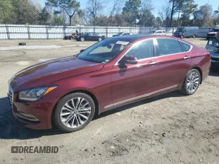 2017 Genesis G80 3.8L with VIN KMHGN4JE8HU167708, listed as a Copart auction lot 50439515 with 105,890 mi miles and Salvage Title. Bid and sale history available at carsss.com. Image 1.