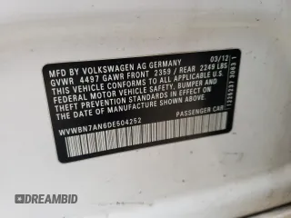2013 Volkswagen CC R-Line z VIN WVWBN7AN6DE504252, wystawiony jako Copart lot #51750095 z przebiegiem 166 427 mil mil oraz Czysty tytuł • Clean title. Historia ofert i sprzedaży dostępna na DreamBid. Obrazek 12.