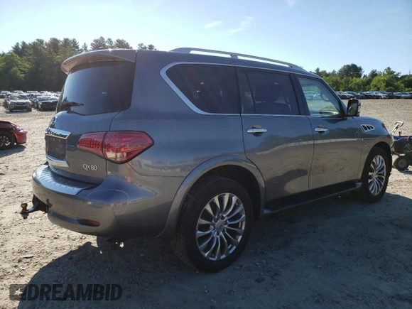 2017 Infiniti QX80 with VIN JN8AZ2NC3H9432070, listed as a Copart auction lot 60469744 with 52,173 mi miles and Salvage Title. Bid and sale history available at carsss.com. Image 3.