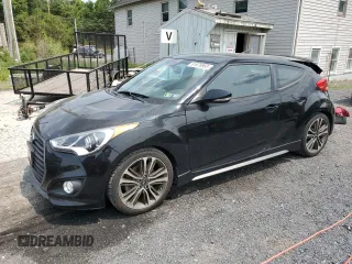 2016 Hyundai Veloster Turbo with VIN KMHTC6AE2GU263929, listed as a Copart auction lot 61876963 with 55,108 mi miles. Bid and sale history available at carsss.com. Image 1.