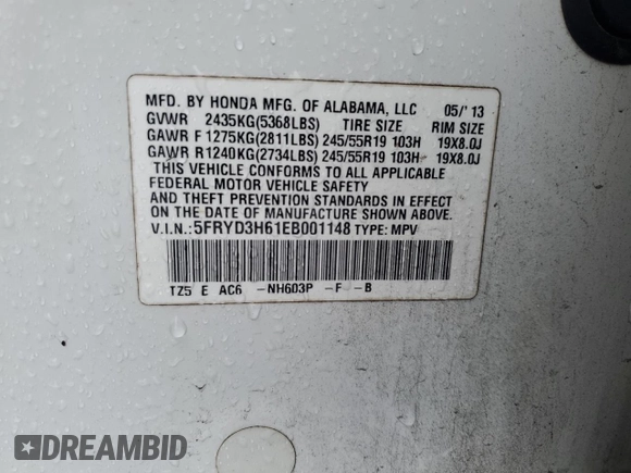 2014 Acura MDX Technology z VIN 5FRYD3H61EB001148, wystawiony jako Copart lot #84291784 z przebiegiem 208 781 mil mil oraz Szkoda całkowita • Salvage title. Historia ofert i sprzedaży dostępna na DreamBid. Obrazek 13.