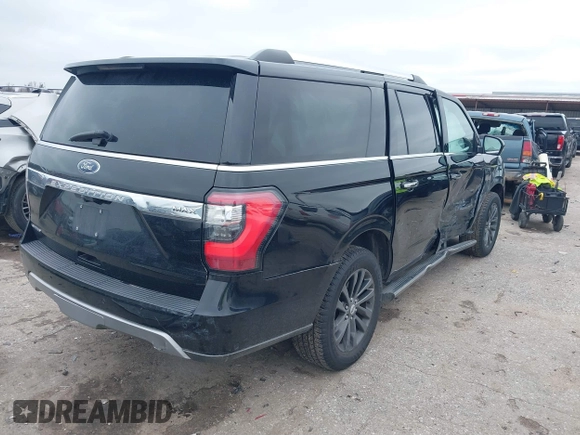 2021 Ford Expedition Max Limited with VIN 1FMJK2AT9MEA38771, listed as a IAAI auction lot 41617699 with 122,409 mi miles and . Bid and sale history available at DreamBid. Image 4.