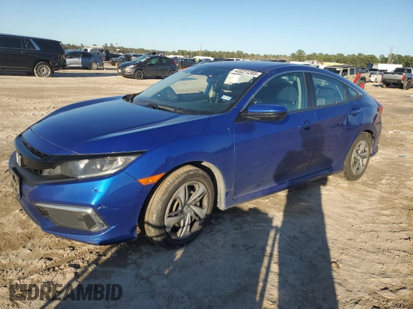 2020 Honda Civic LX with VIN 2HGFC2F65LH575074, listed as a Copart auction lot 43221205 with Not provided miles and Salvage title. Bid and sale history available at DreamBid. Image 1.