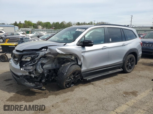 2022 Honda Pilot TrailSport z VIN 5FNYF6H80NB052736, wystawiony jako Copart lot #54579495 z przebiegiem 38 470 mil mil oraz Szkoda całkowita • Salvage title. Historia ofert i sprzedaży dostępna na DreamBid. Obrazek 1.