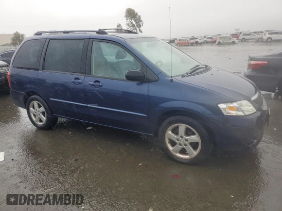 2003 Mazda MPV LX with VIN JM3LW28J730370748, listed as a Copart auction lot 45080795 with 185,696 mi miles and Clean Title. Bid and sale history available at carsss.com. Image 4.