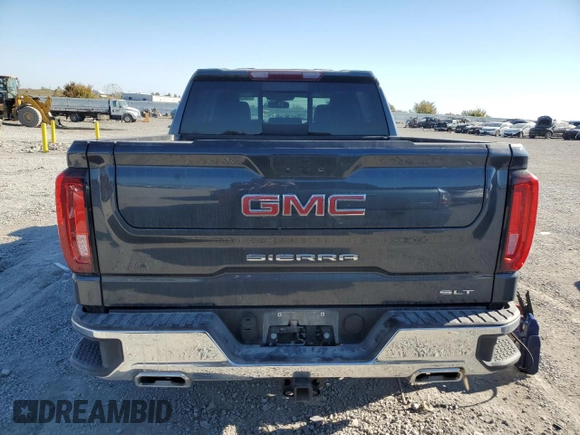 2021 GMC Sierra 1500 Limited SLT with VIN 1GTU9DETXMZ399972, listed as a Copart auction lot 77213004 with 42,588 mi miles and Salvage Title. Bid and sale history available at carsss.com. Image 6.
