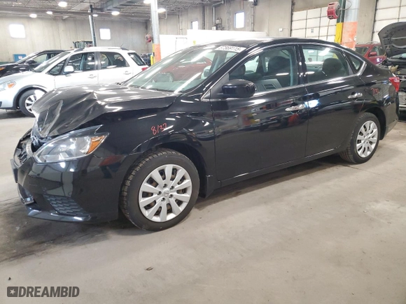 2019 Nissan Sentra S with VIN 3N1AB7AP8KY233803, listed as a Copart auction lot 87869115 with 50,861 mi miles and Salvage Title. Bid and sale history available at carsss.com. Image 1.