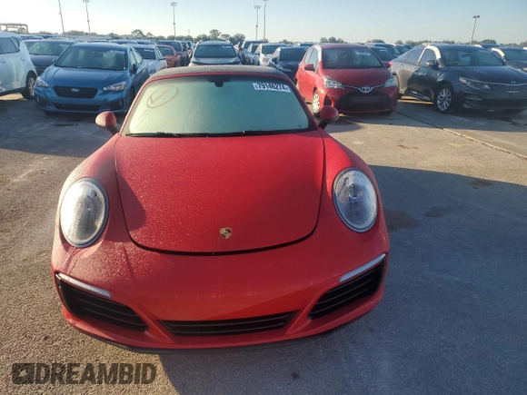 2017 Porsche 911 4 with VIN WP0BA2A99HS132236, listed as a Copart auction lot 79146274 with 0 mi miles and Non Repairable. Bid and sale history available at carsss.com. Image 12.