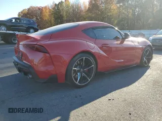 2022 Toyota GR Supra 3.0 with VIN WZ1DB0C05NW048364, listed as a Copart auction lot 77548544 with 0 mi miles and Salvage Title. Bid and sale history available at carsss.com. Image 3.