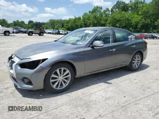 2019 Infiniti Q50 Luxe с VIN JN1EV7AR2KM555009, выставлен на аукционе Copart как лот 61766745 с пробегом 123 460 миль миль и Списание • Salvage title. История ставок и продаж доступна на DreamBid. Изображение 1.