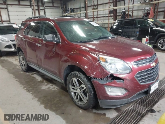 2016 Chevrolet Equinox LTZ with VIN 2GNFLGE35G6165645, listed as a IAAI auction lot 41731637 with 122,026 mi miles. Bid and sale history available at carsss.com. Image 1.