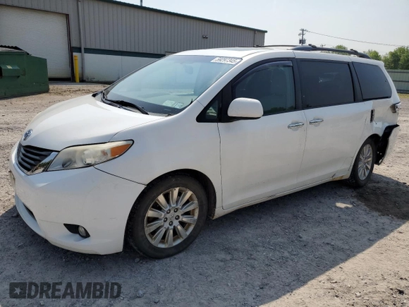 2011 Toyota Sienna XLE with VIN 5TDDK3DC4BS004280, listed as a Copart auction lot 59297345 with 173,890 mi miles and Salvage title. Bid and sale history available at DreamBid. Image 1.