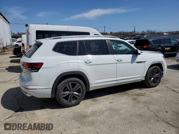 2022 Volkswagen Atlas 3.6L V6 SEL R-Line with VIN 1V2AR2CA5NC510973, listed as a Copart auction lot 51585105 with 26,135 mi miles and Salvage Title. Bid and sale history available at carsss.com. Image 3.