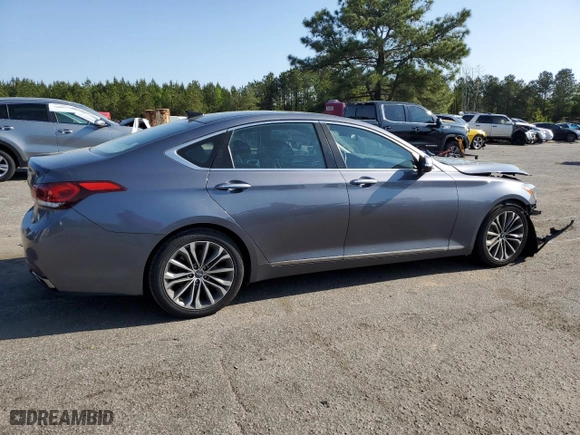 2015 Hyundai Genesis 3.8L with VIN KMHGN4JEXFU073486, listed as a Copart auction lot 52023875 with 94,586 mi miles and Salvage Title. Bid and sale history available at carsss.com. Image 3.