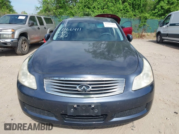 2007 Infiniti G35 Sedan G35x with VIN JNKBV61F87M823504, listed as a IAAI auction lot 42166411 with 182,250 mi miles. Bid and sale history available at carsss.com. Image 6.