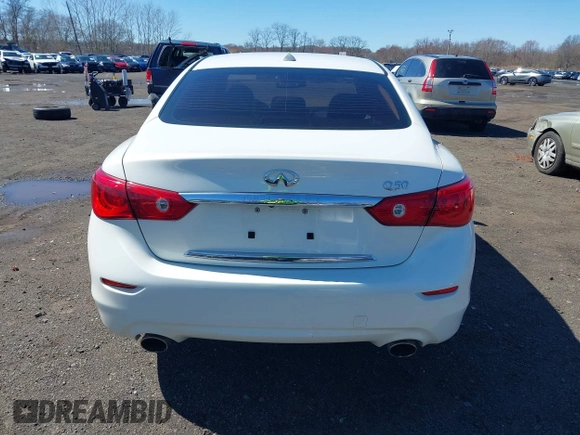 2014 Infiniti Q50 Sport with VIN JN1BV7AP7EM679296, listed as a IAAI auction lot 41834654 with 126,337 mi miles and . Bid and sale history available at DreamBid. Image 16.