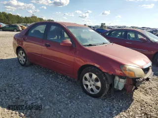 2009 Kia Spectra EX with VIN KNAFE221595630820, listed as a Copart auction lot 72431004 with 136,469 mi miles and Salvage Title. Bid and sale history available at carsss.com. Image 4.
